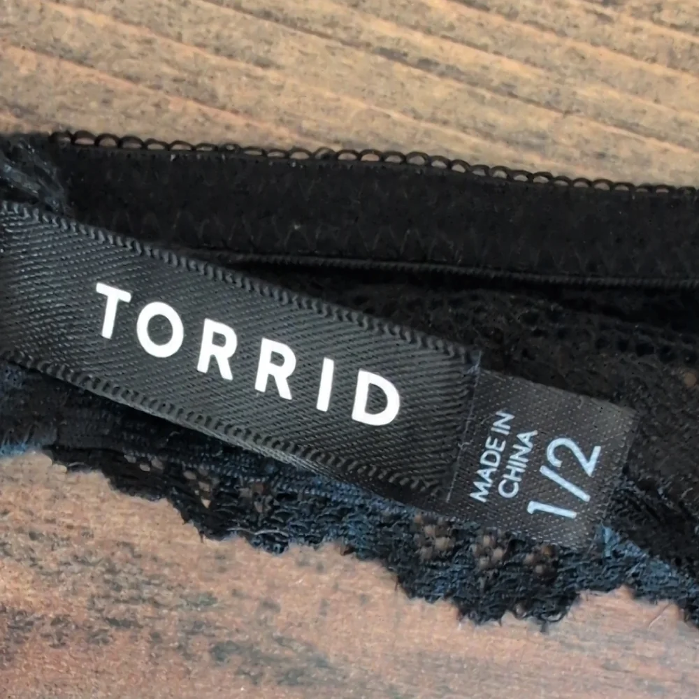 Torrid Black Lace Garter Belt 1/2 Plus Size                                 C355